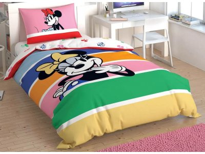 Постельное белье TAC - Disney Minnie Mouse Rainbow (Turkey), подростковый комплект